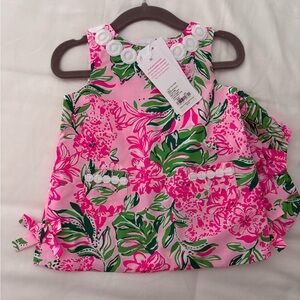 Lilly Pulitzer Pink and Green Floral Kids Dress with Bloomers